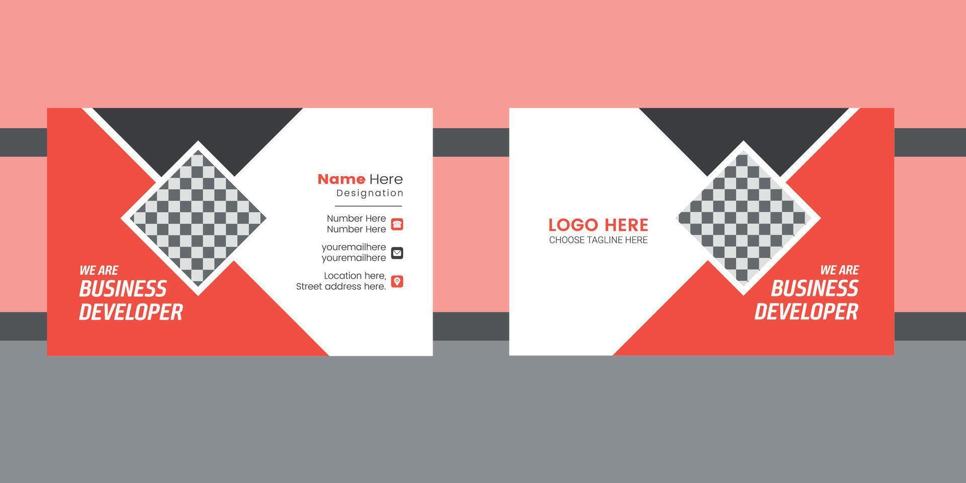 Printable and Creative Business Card Design vector