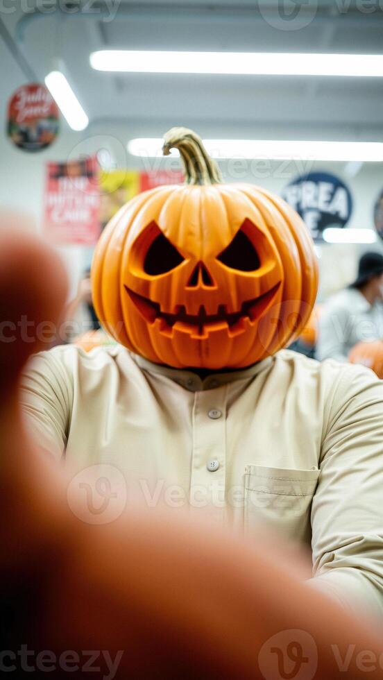 Creepy Pumpkin Mask photo