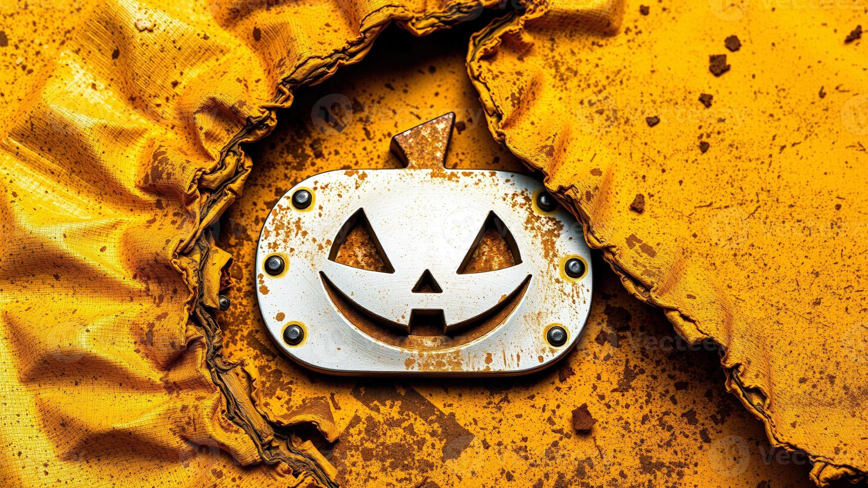 Rusty Halloween Pumpkin photo