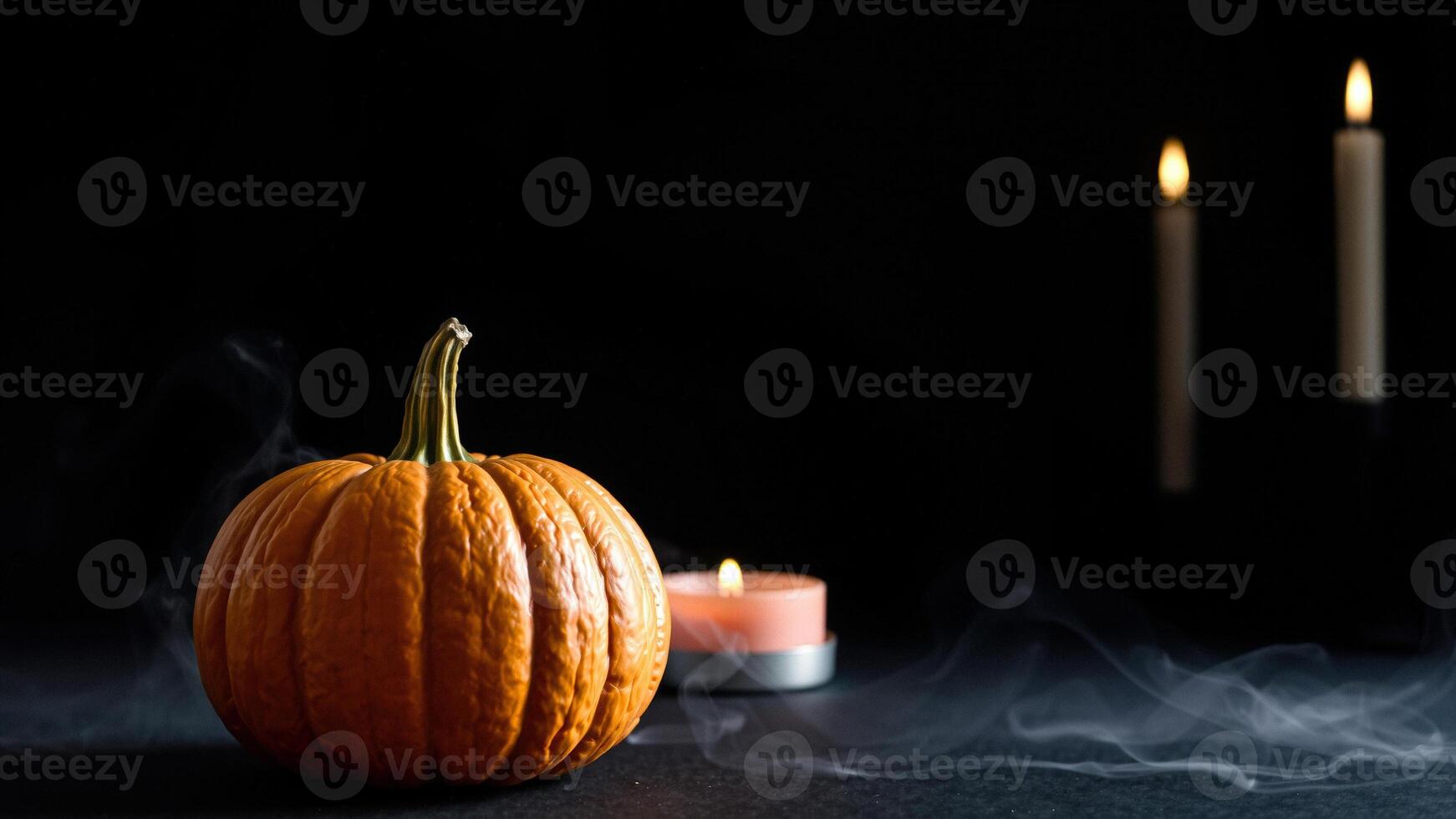 Pumpkin and Candle Smoke photo