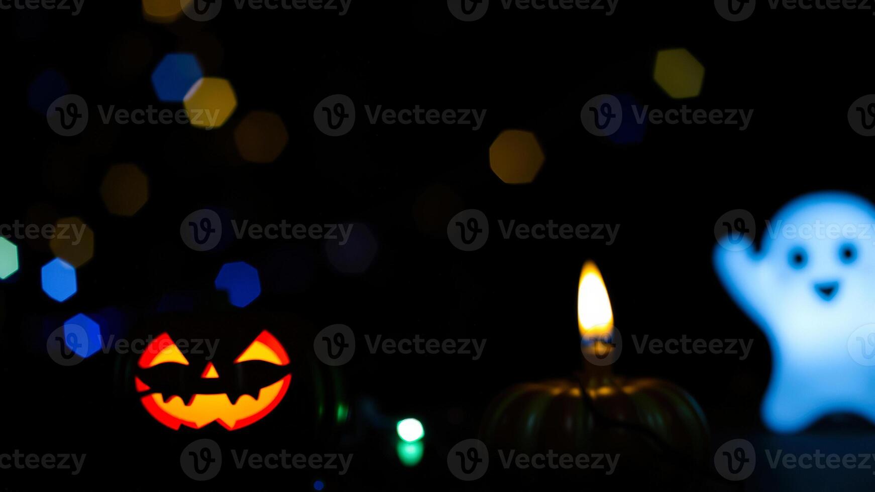 glowing jack-o'-lantern friendly ghost photo