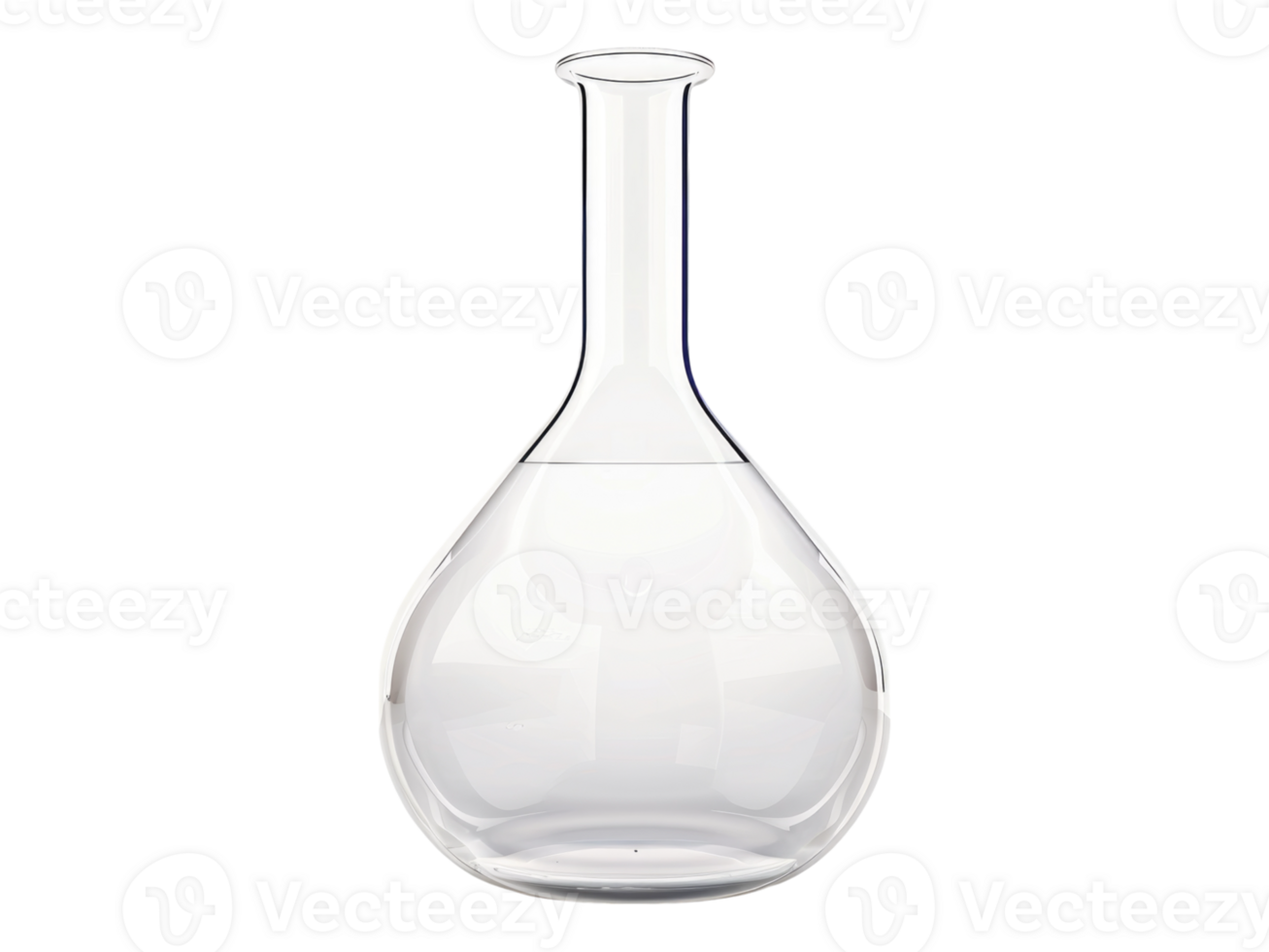 Empty Laboratory chemical flask. Isolated png