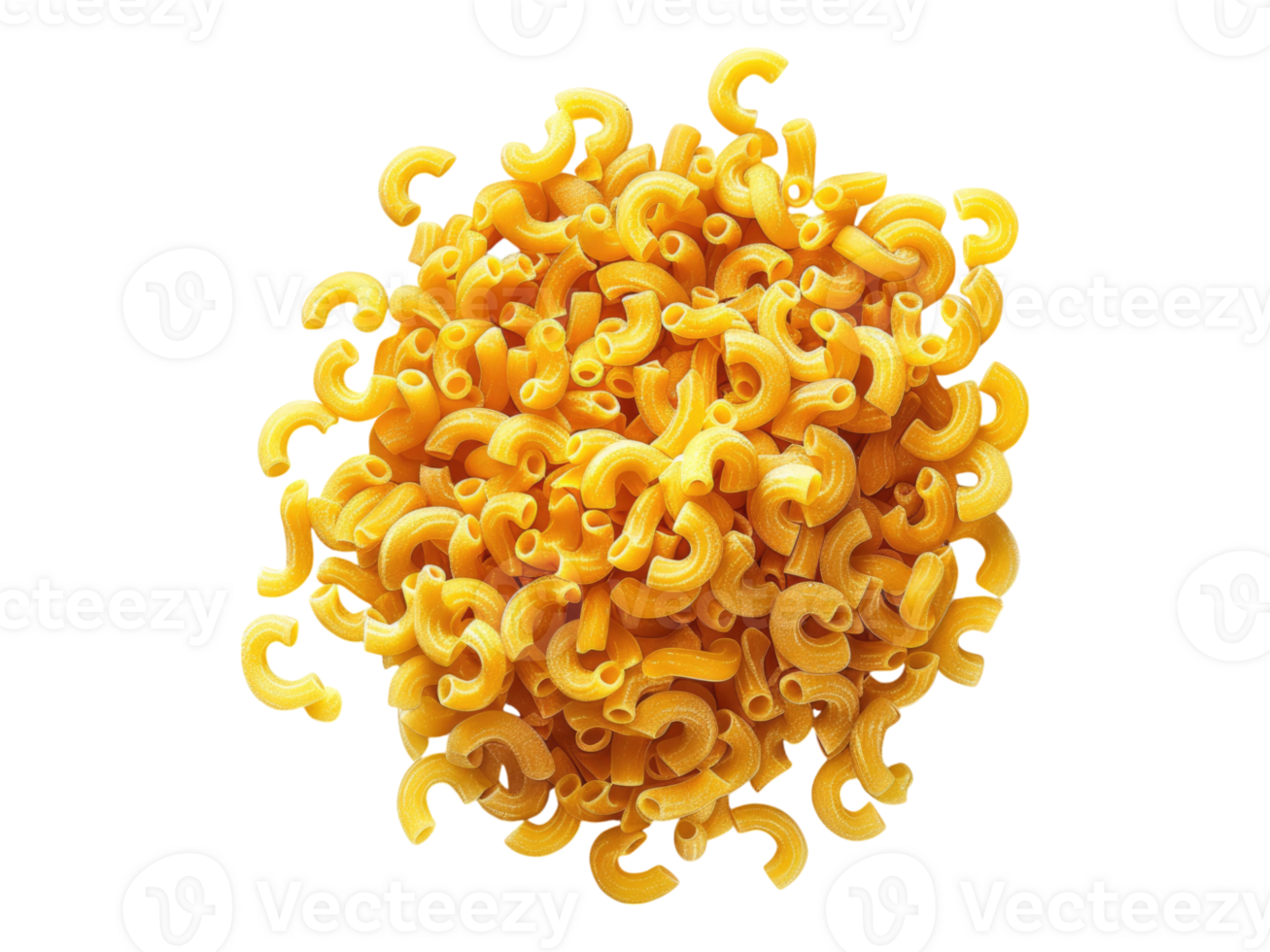 Dried macaroni. Isolated png