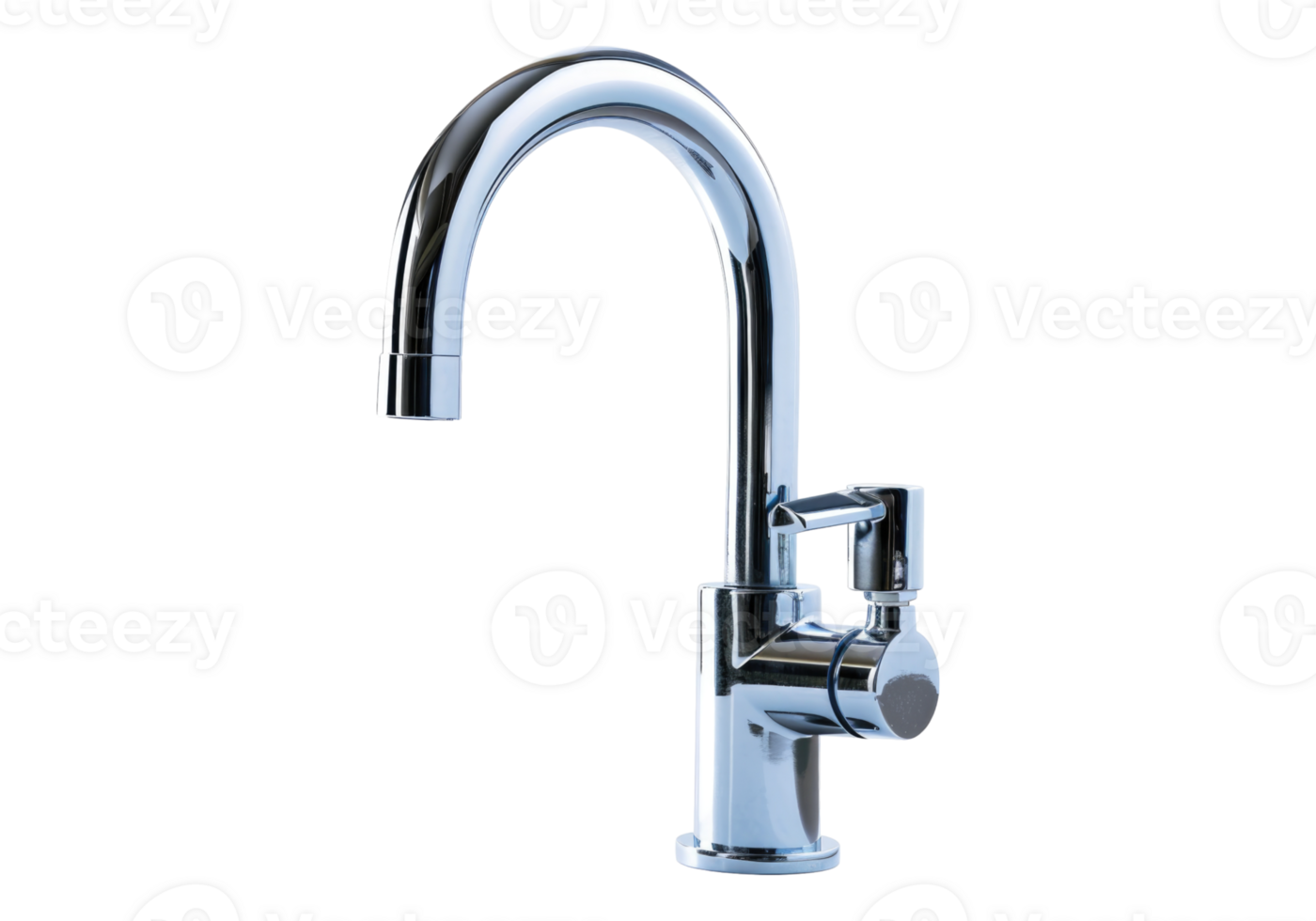 A modern kitchen faucet with chrome finish png