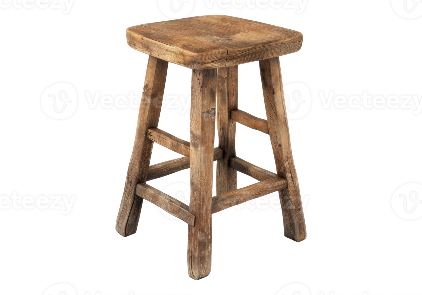 A wooden stool with a seat and legs png