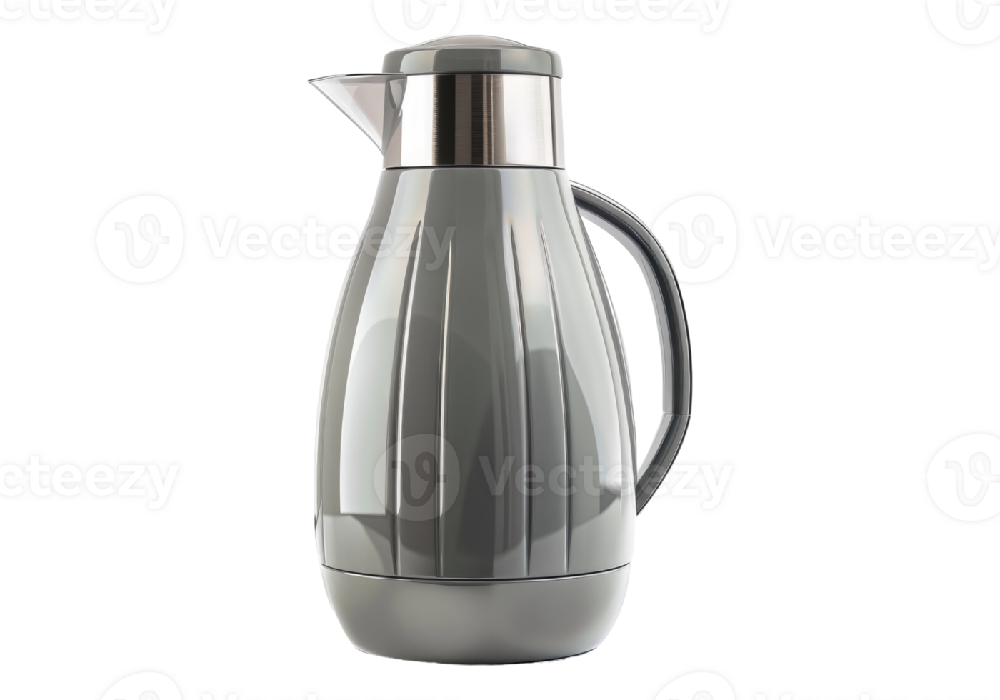 A large stainless steel jug with a lid png