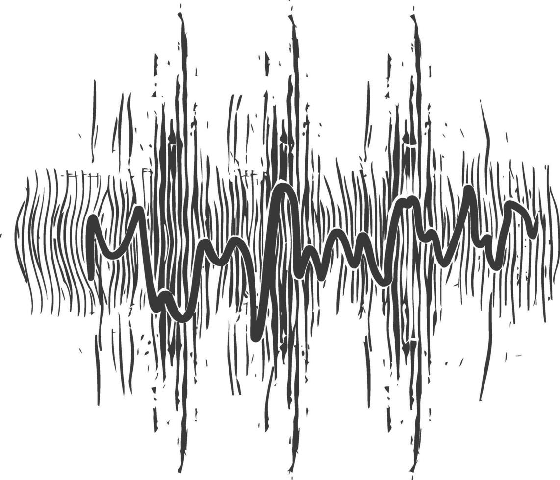 Abstract Graphic Representation of a Sound Wave vector