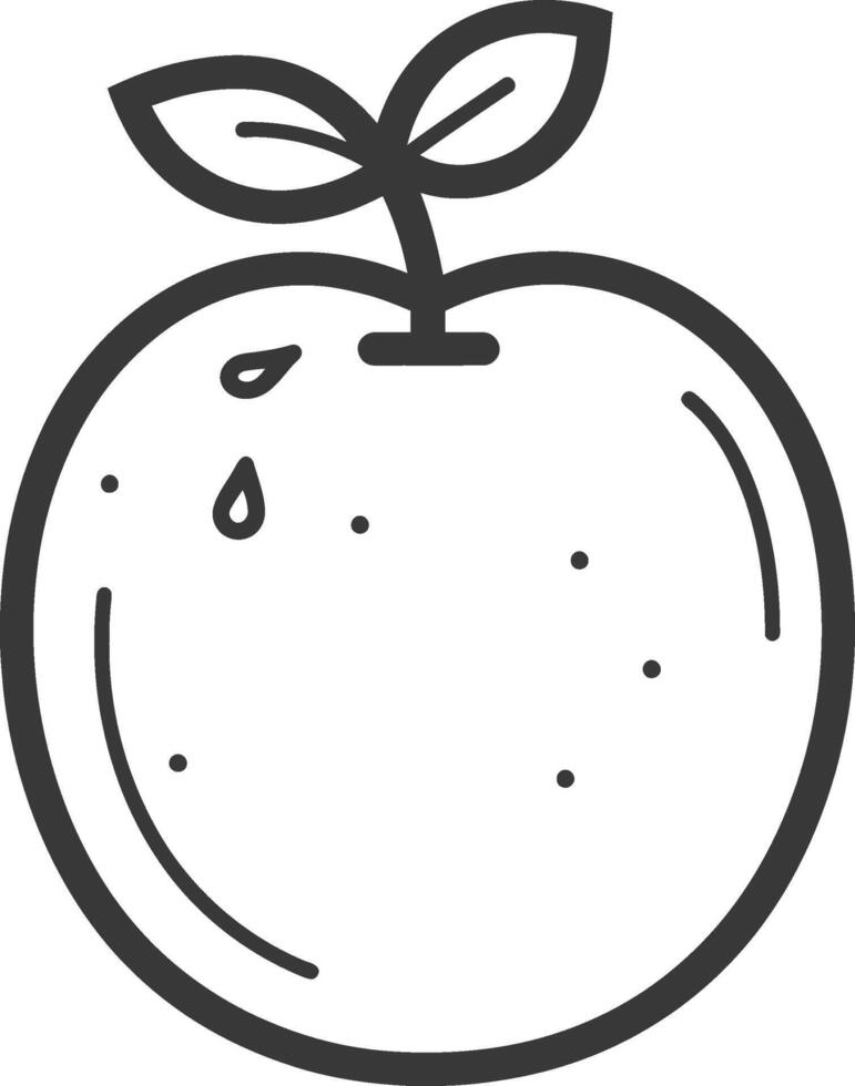 Apple coloring pages for kids vector