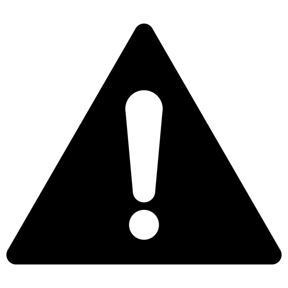 Other danger ahead sign, exclamation mark in triangle symbol, black and white illustration isolated on white background vector