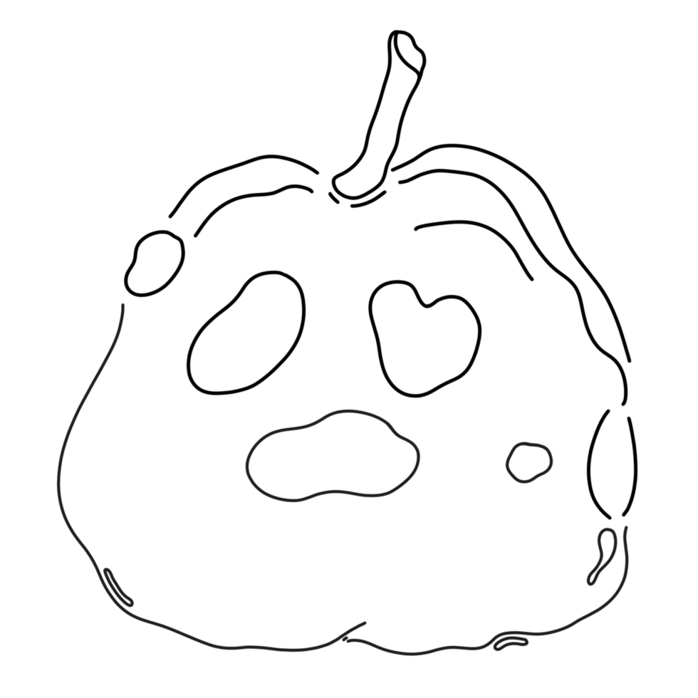 Outline Pumpkin ghost icons and decorations isolates. png