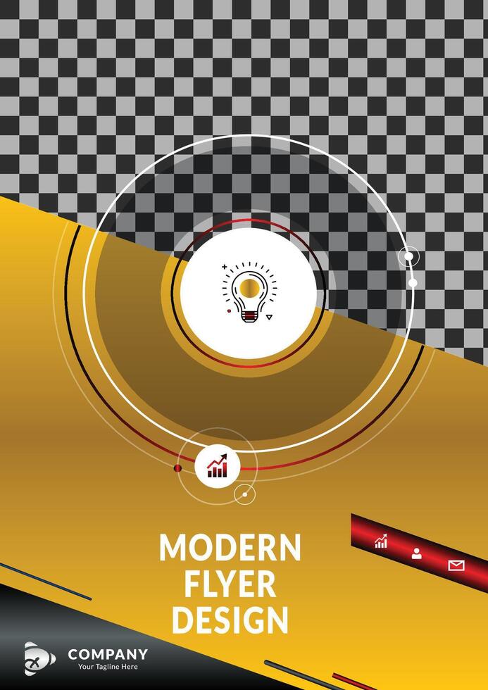 Business Flyer Design - Brochure Template, Clean Business Flyer Design. vector