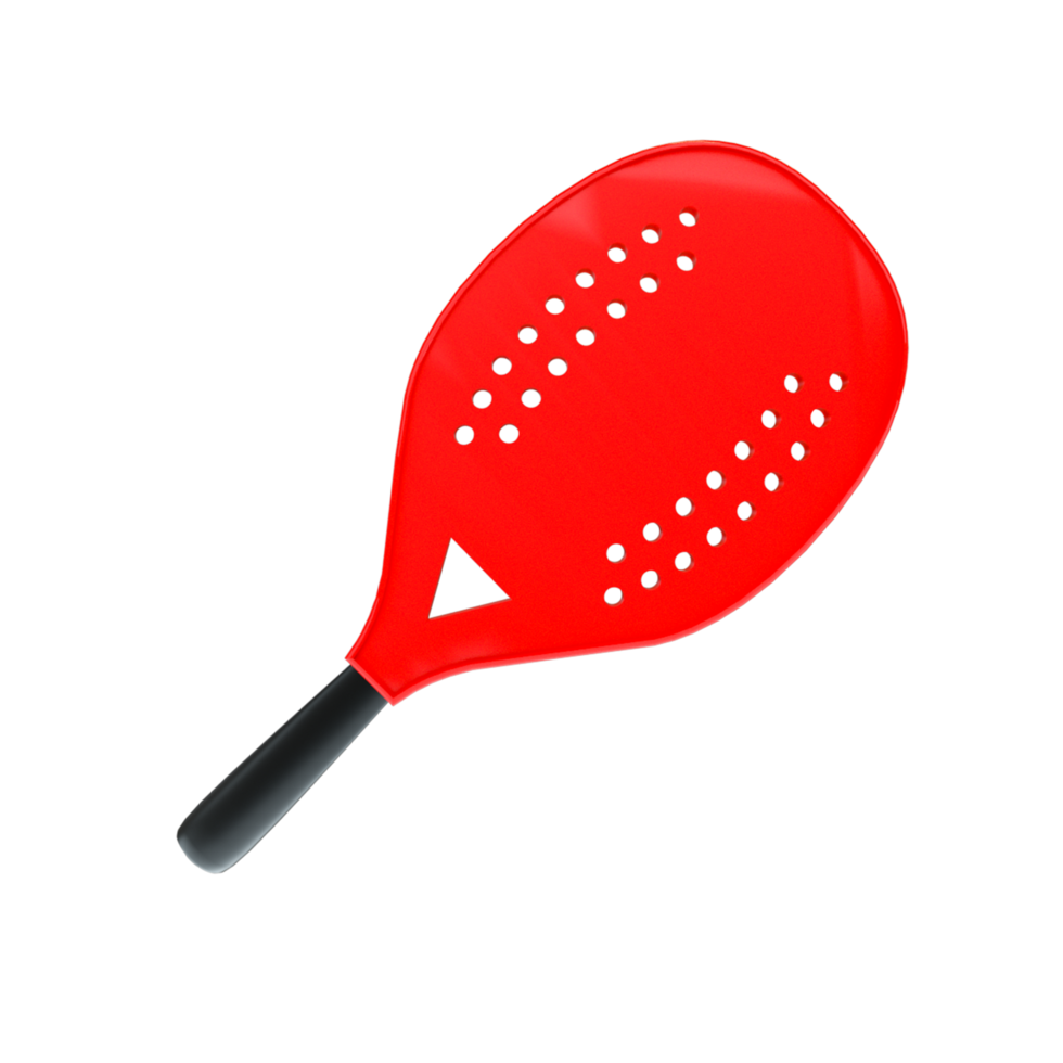 3d rendered socialmedia icon beach tennis red png