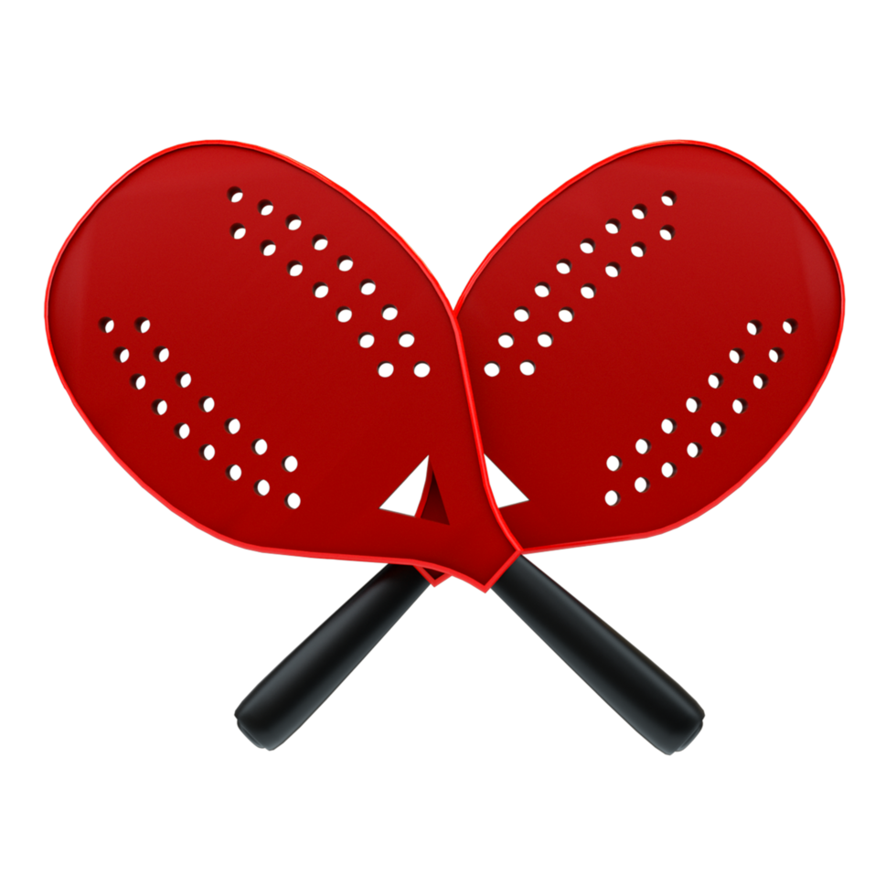 3d rendered socialmedia icon beach tennis red double png