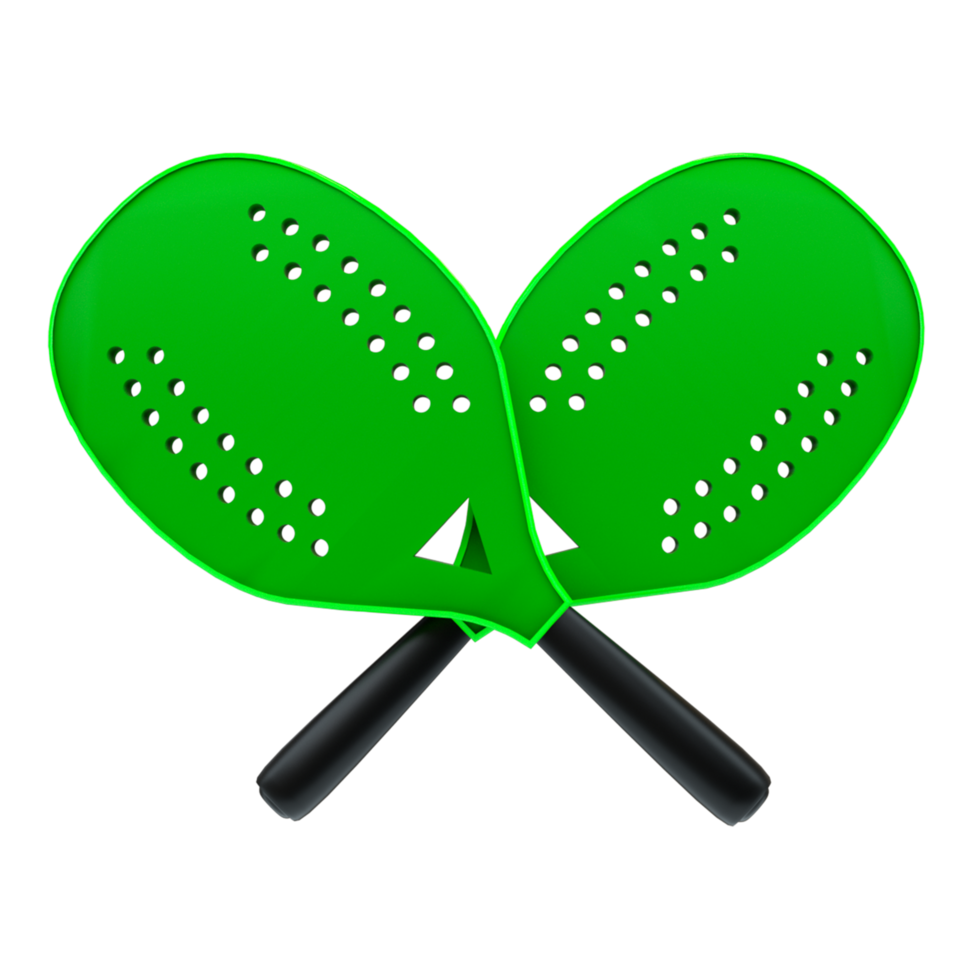 3d rendered socialmedia icon beach tennis green double png