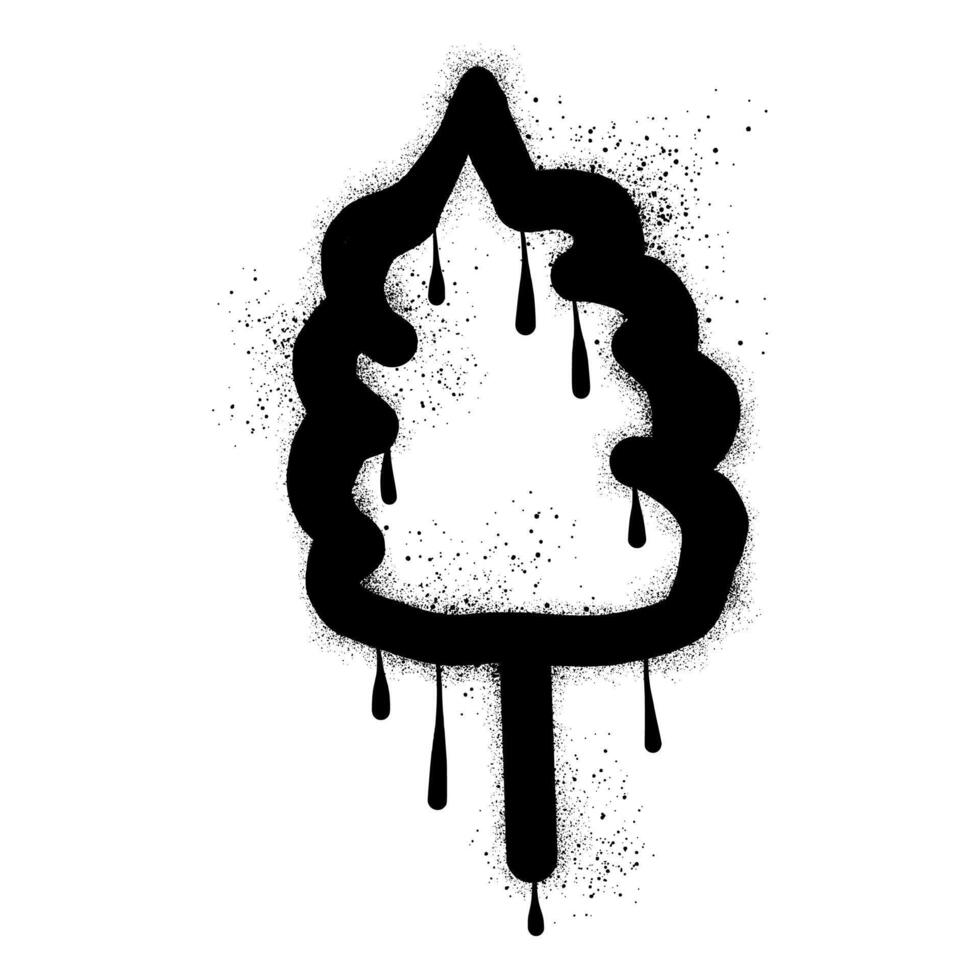 Cotton candy graffiti with black spray paint vector