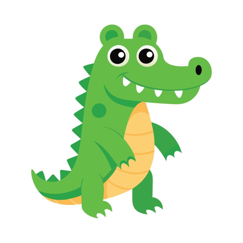 Adorable Cartoon Crocodile Cute Animal vector
