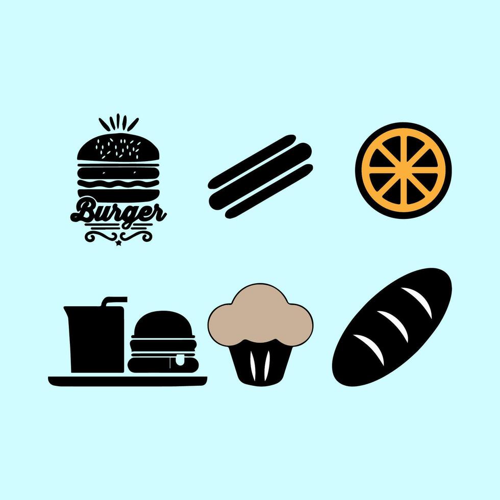 Hamburger Fast Food Icon vector