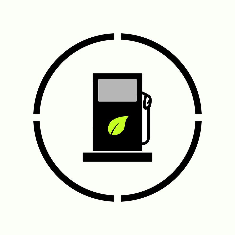 mini gas station icon vector