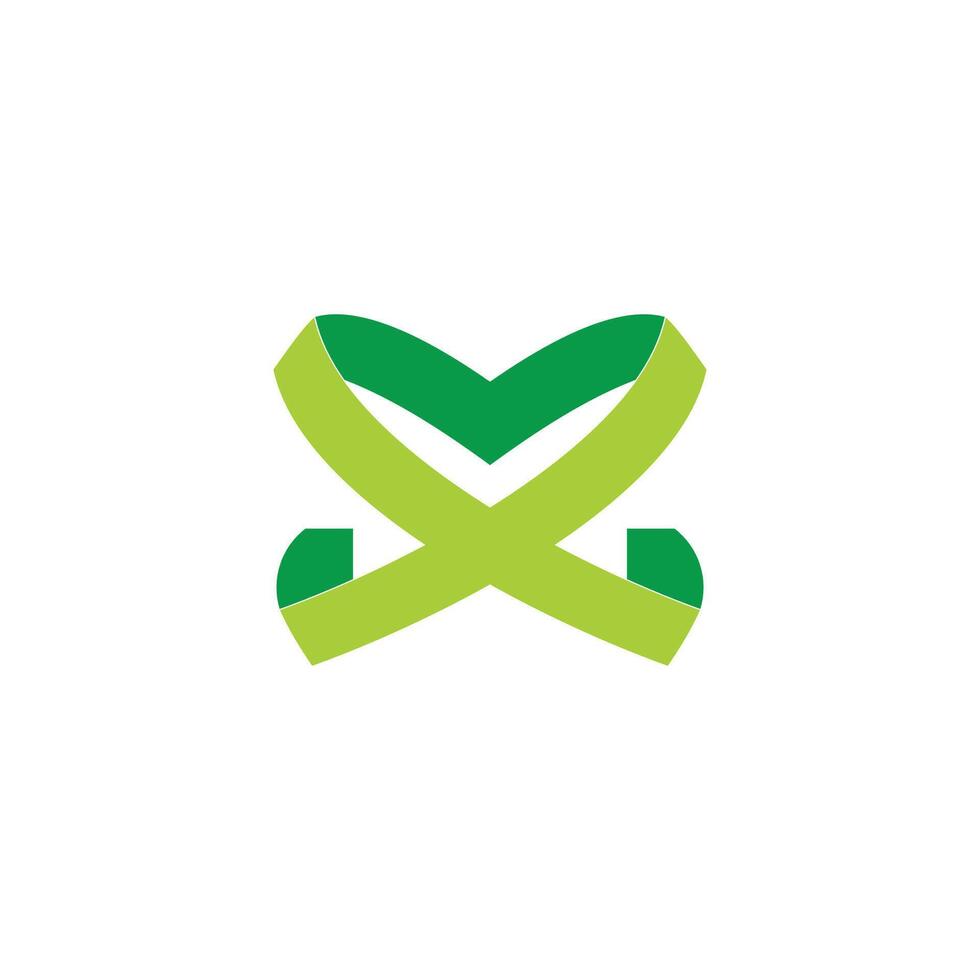 green love heart medical ribbon simple icon vector
