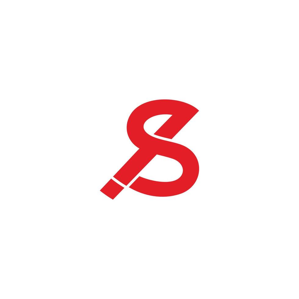 letter s exclamation design simple logo vector