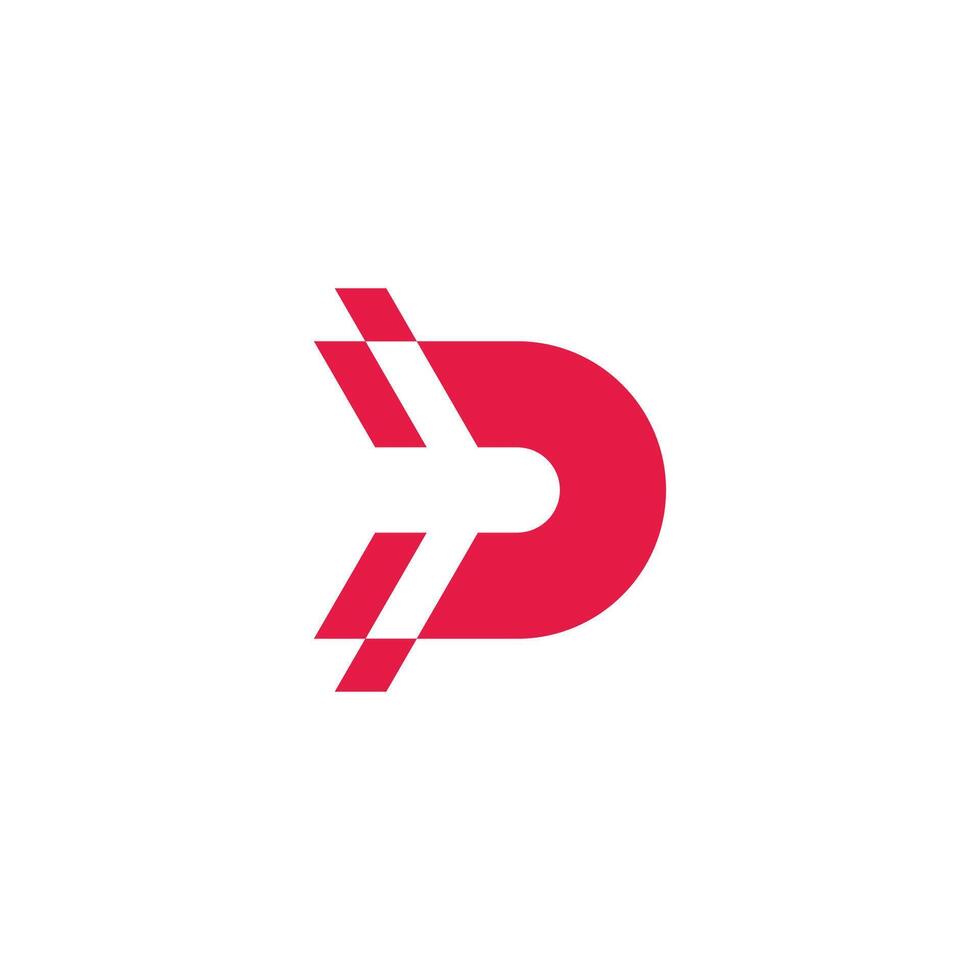letter d airplane abstract simple logo vector