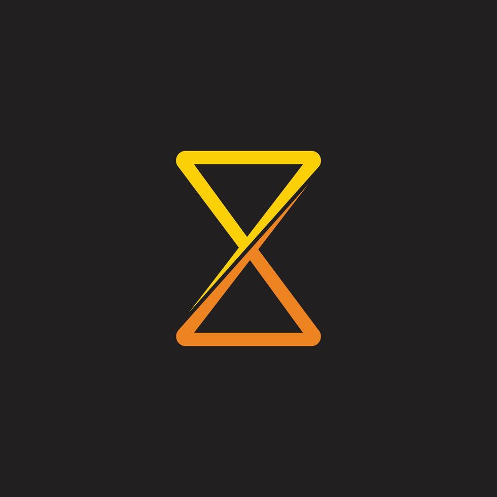triangles slice sand watch simple logo vector