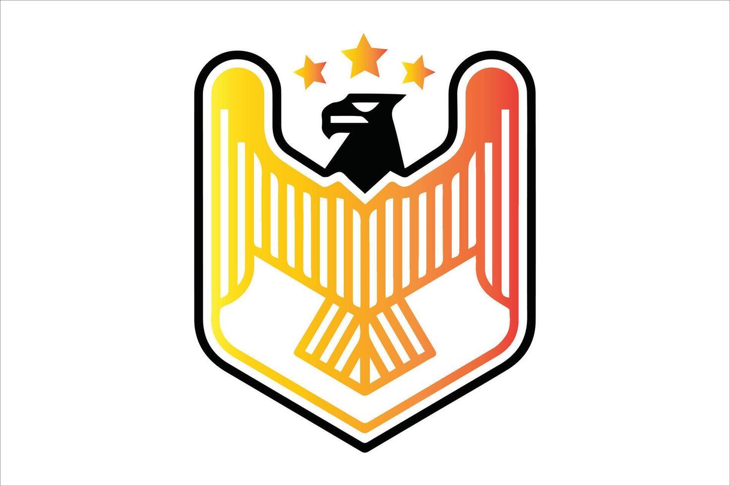 Eagle star shield logo military, tactical, veteran design vector