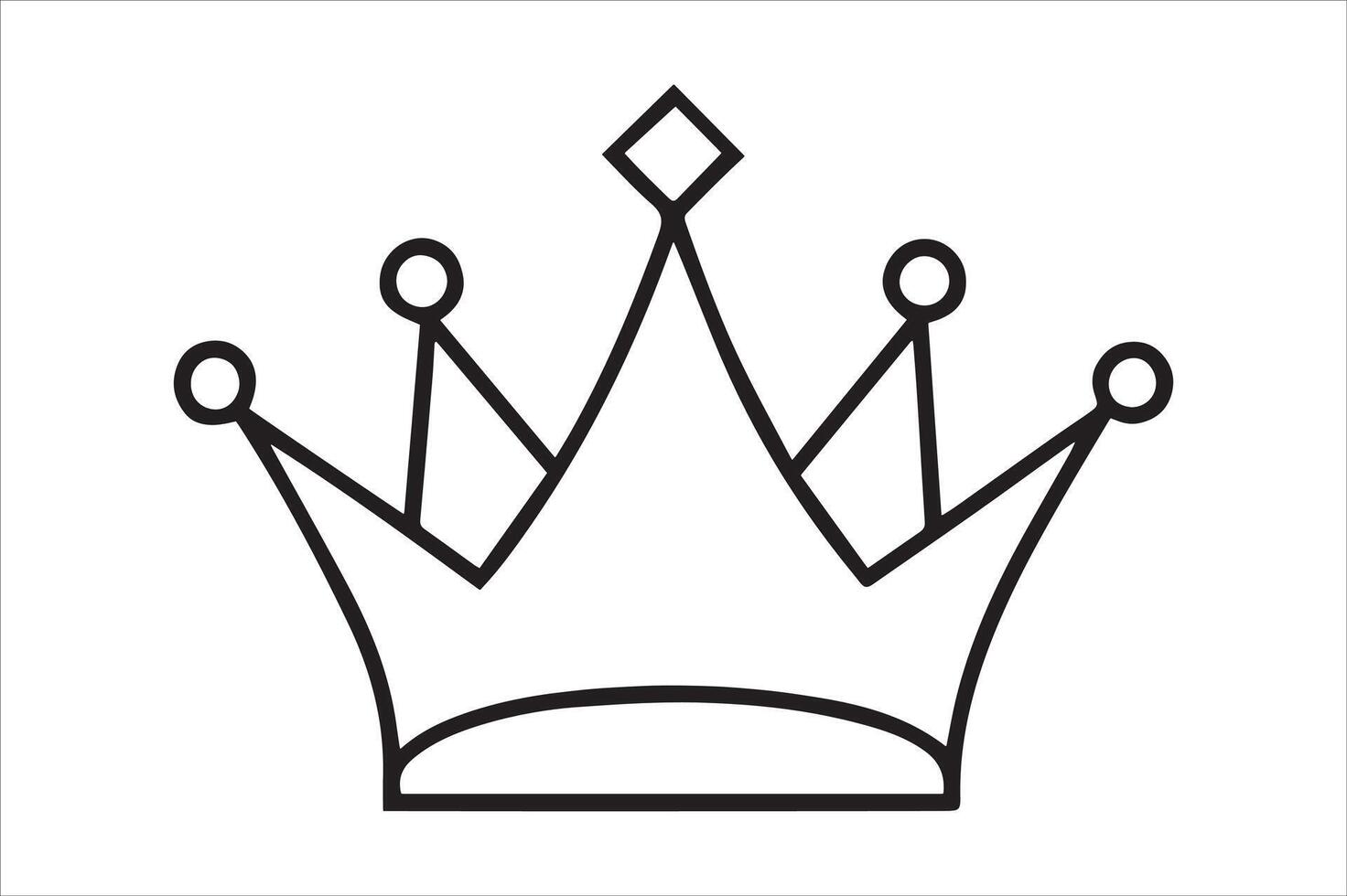 Royal collection hand drawn crown silhouettes for the king vector