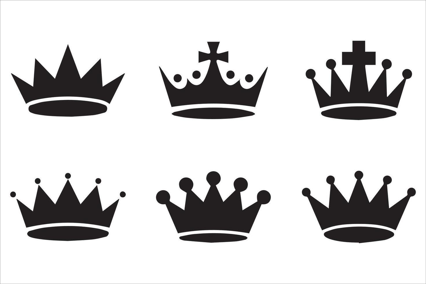 Royal crowns big collection. Quality Crown collection. Vintage crown icons. illustration art vector