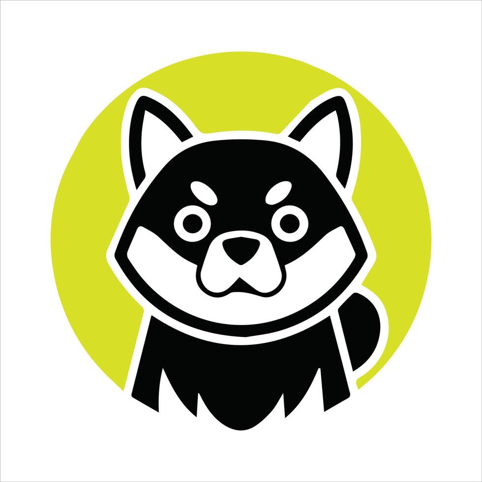 Elegant Arafed Dog Portrait with Round Frame on Light Background vector