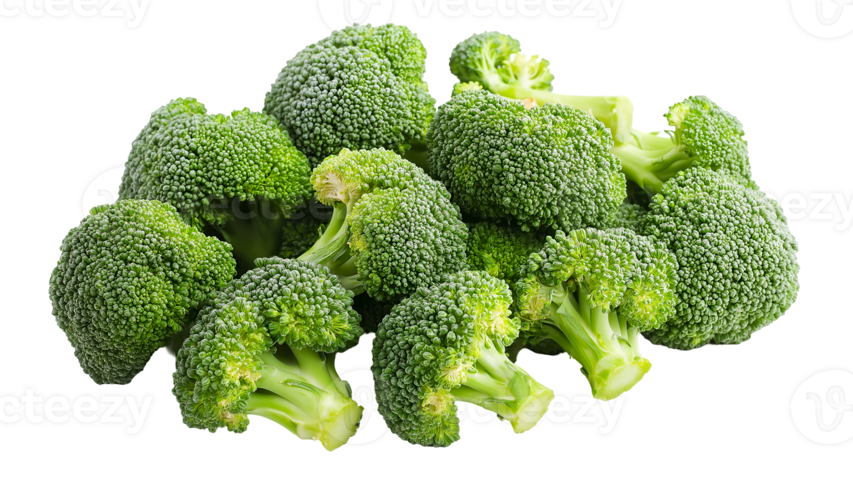 Fresh Broccoli Florets Healthy, Nutritious, and Delicious,Isolated on transparent Background, High-Resolution Stock Photo png