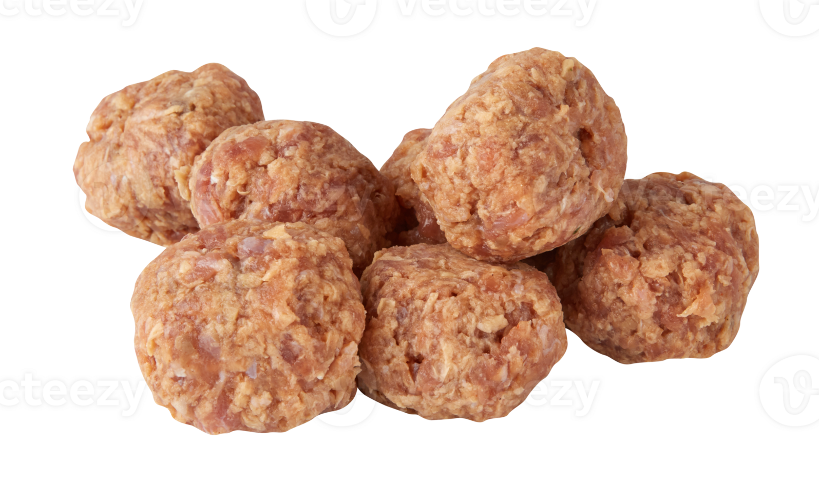 chicken ground beef, compressed into round cubes cut out isolated transparent background png