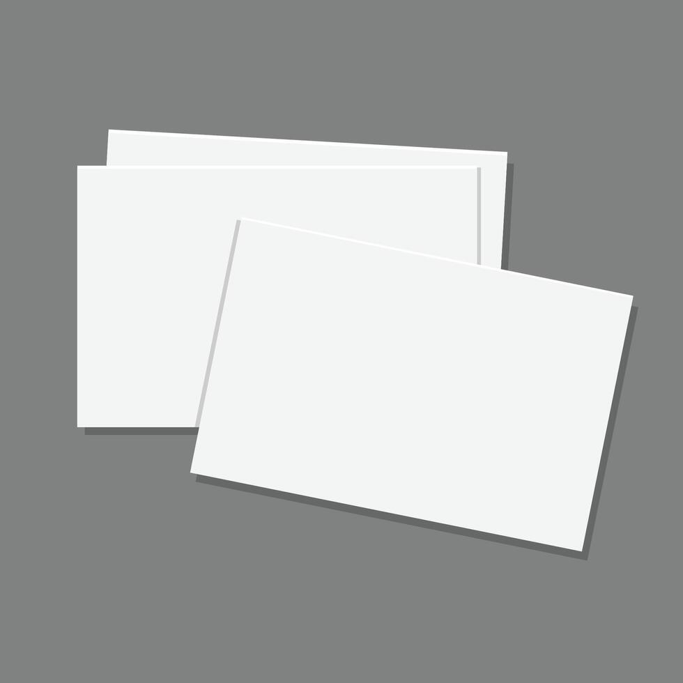 Illustration Business cards stock mockup. Template for branding identity. Flat Design. vector