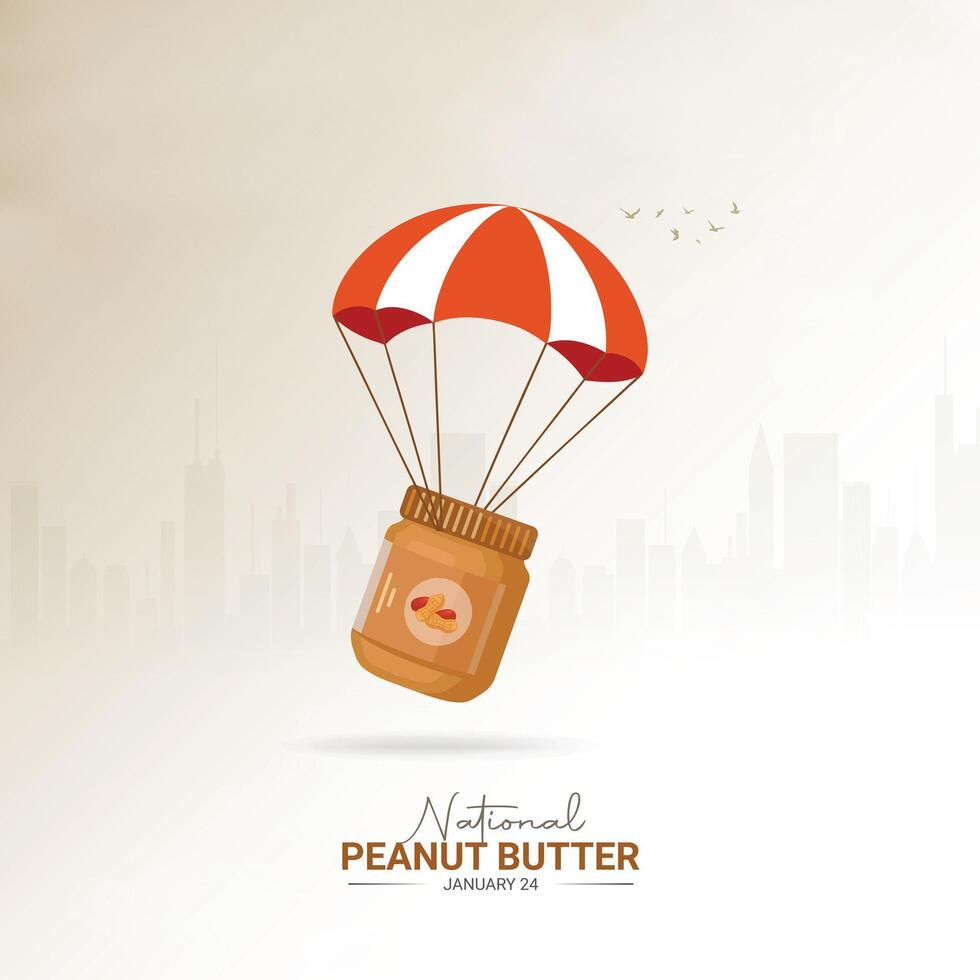 National Peanut Butter Day. Suitable for greeting card, Poster and Banner vector