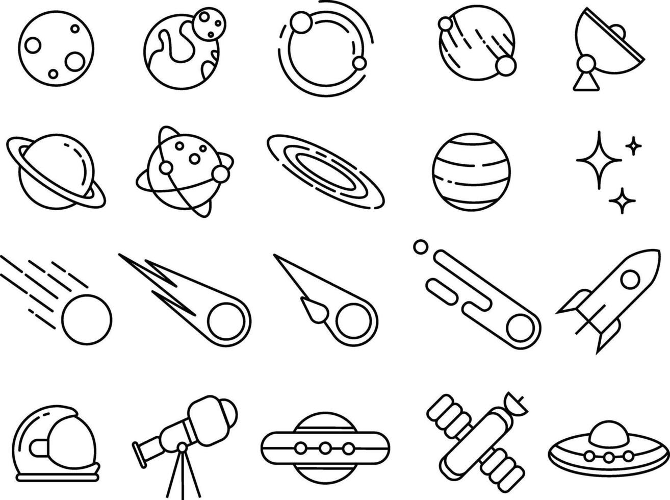 Space Icon Set vector