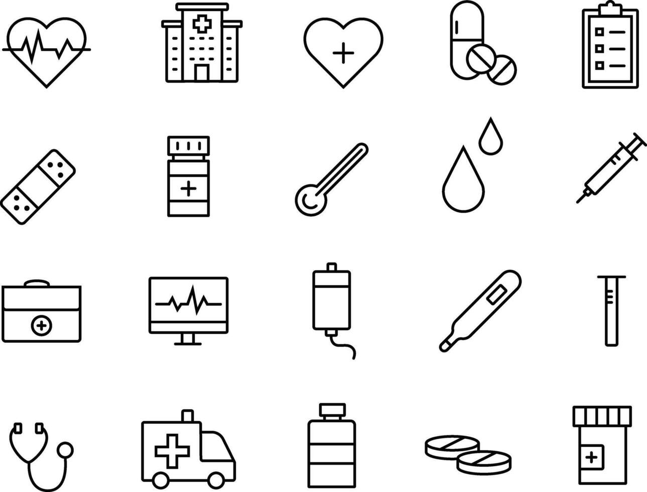 Icon Medical Set vector