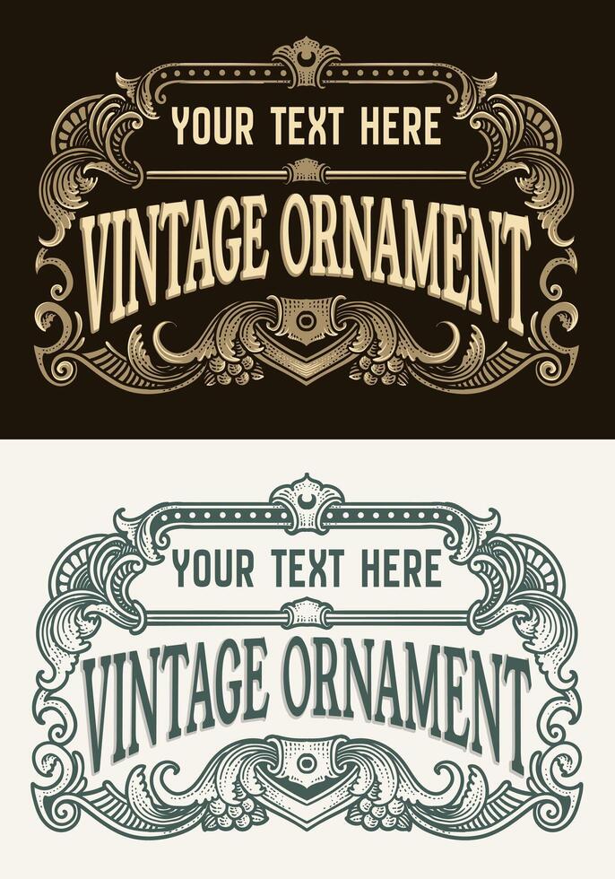 Calligraphic design elements, page decoration, Premium Quality and Satisfaction Guarantee Label, antique and baroque frames vector