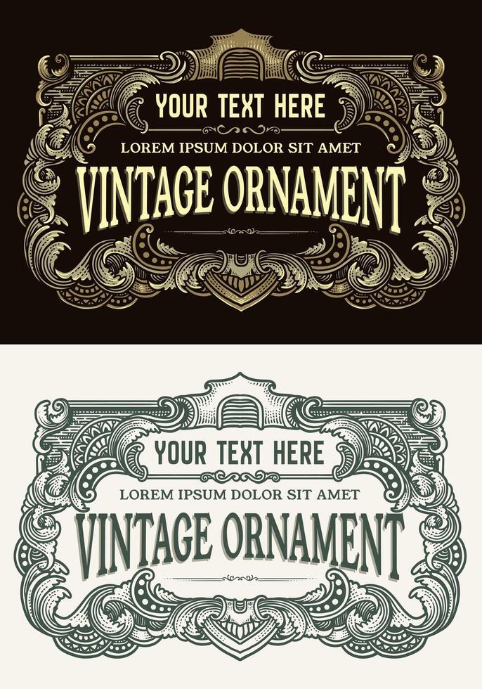 Calligraphic design elements, page decoration, Premium Quality and Satisfaction Guarantee Label, antique and baroque frames vector