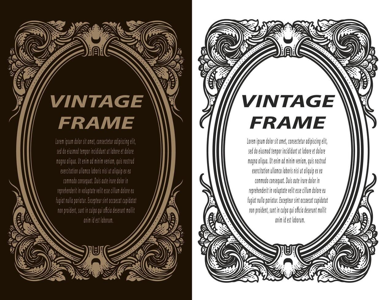 Classical baroque set of vintage elements for design - eps 10 vector