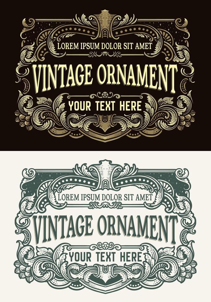 Calligraphic design elements, page decoration, Premium Quality and Satisfaction Guarantee Label, antique and baroque frames vector
