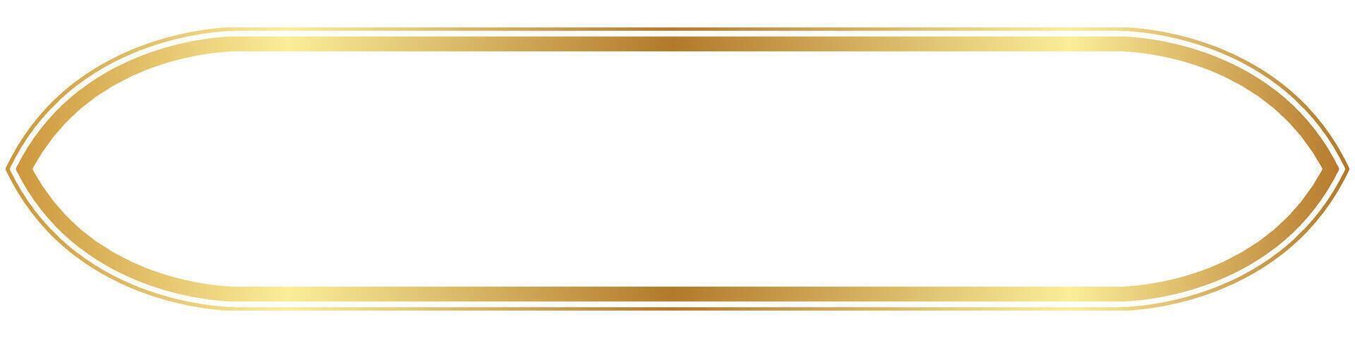 simple golden frame Empty frame for elegant text vector