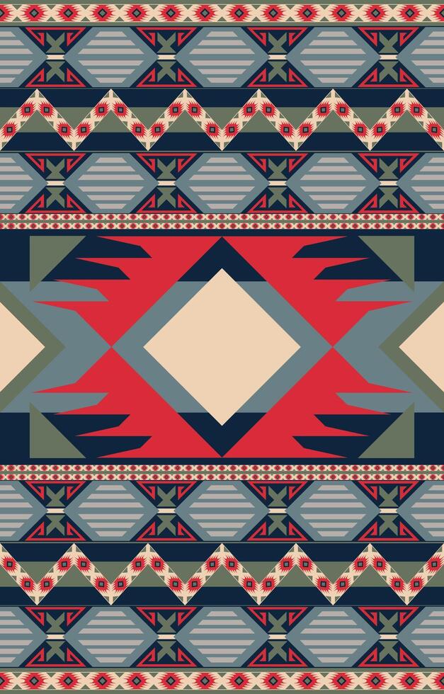Seamless colorful geometric patterns of native american tribes. vector