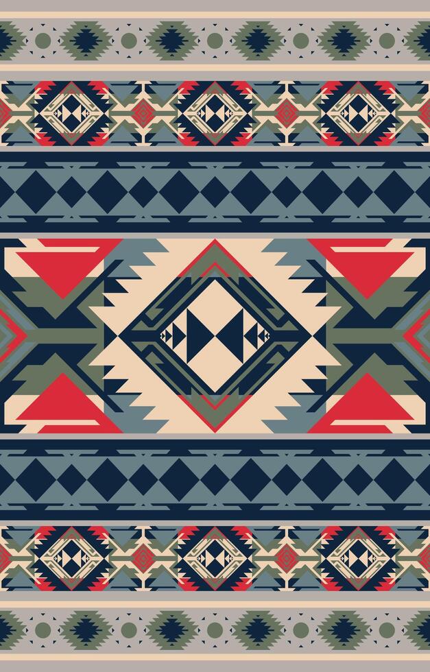 Seamless colorful geometric patterns of native american tribes. vector