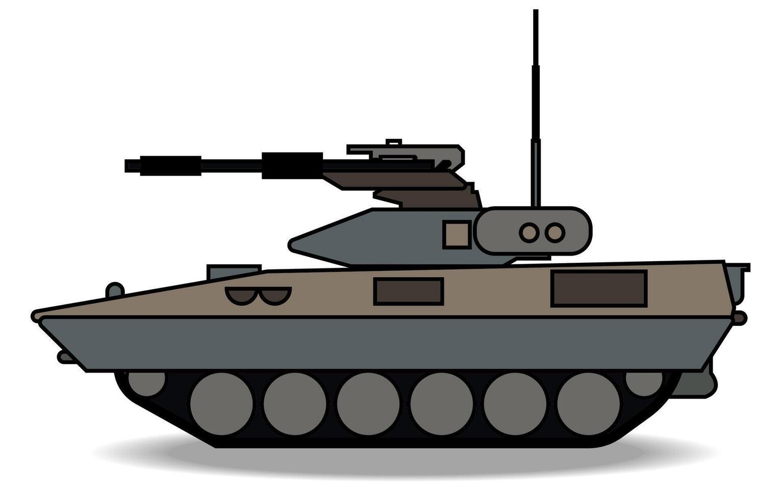 Advanced armored tank Isolated on white background. vector