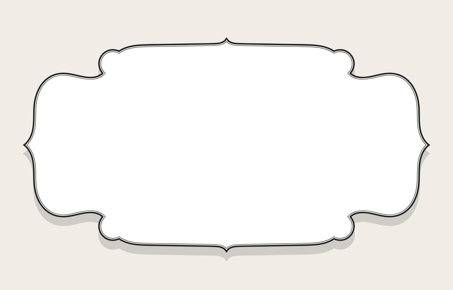 Vintage frame on empty space Floating frame and shadow for inserting text vector