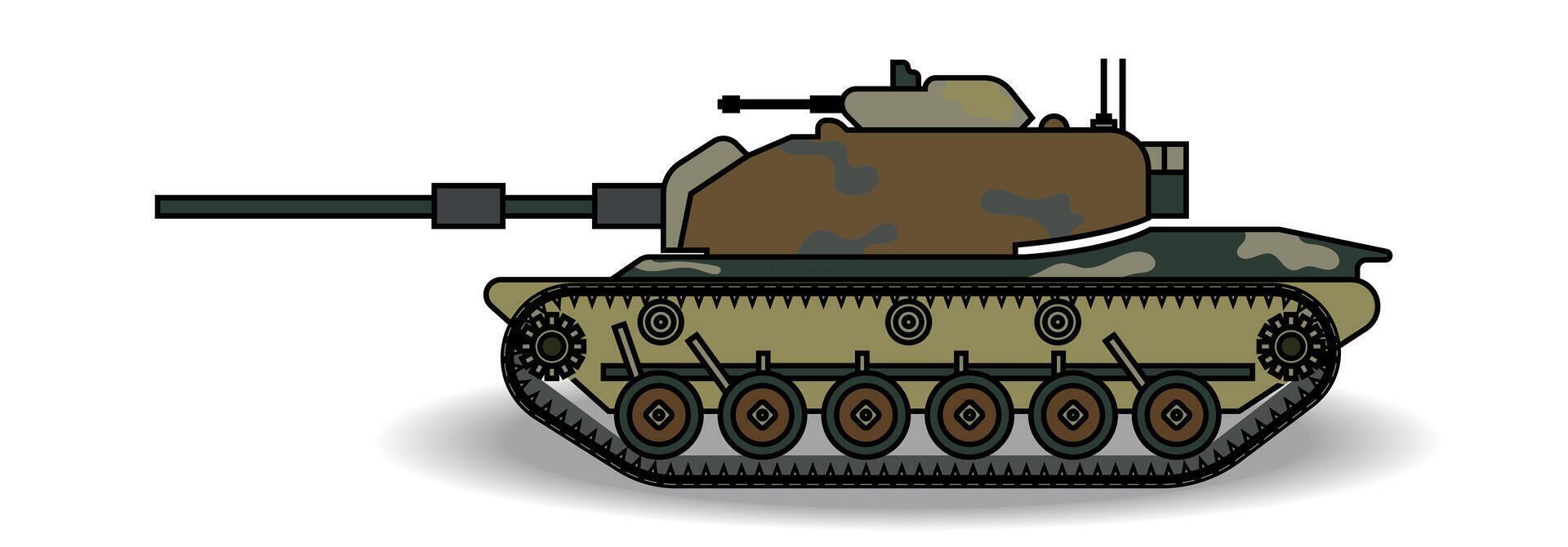 Advanced armored tank Isolated on white background. vector