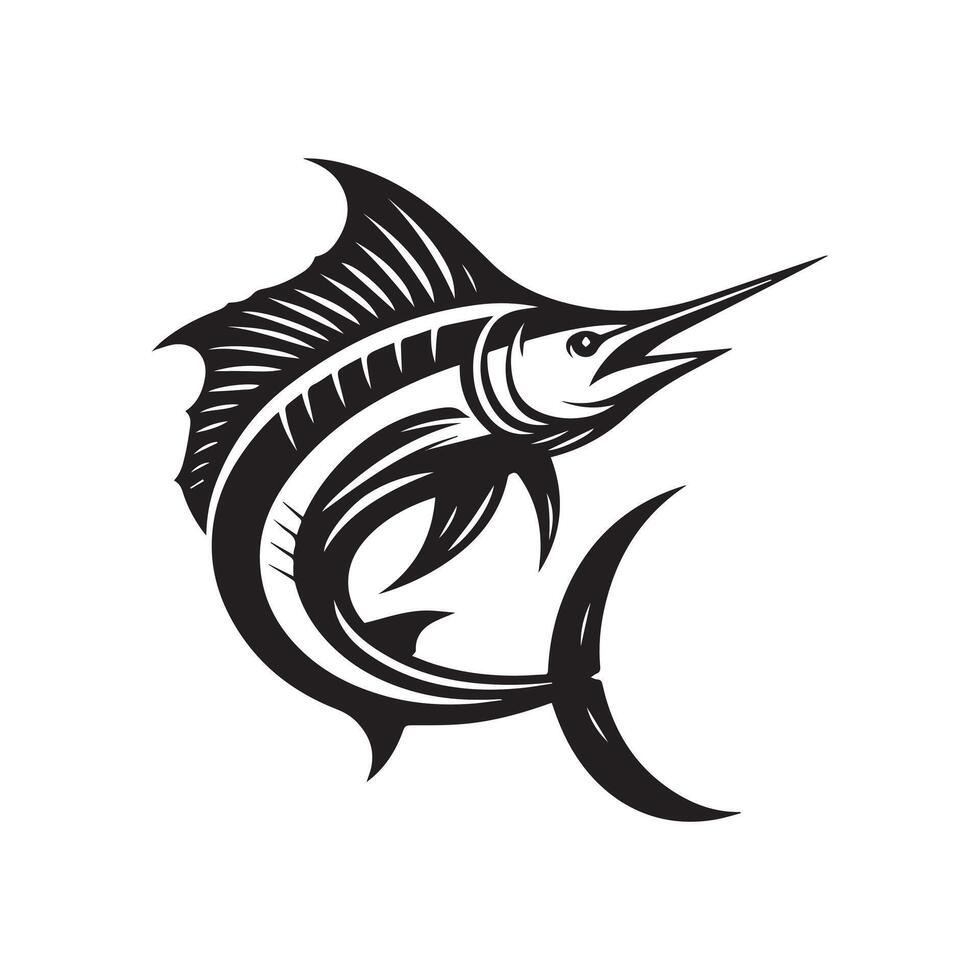 Creative Set of a fishes silhouettes vector