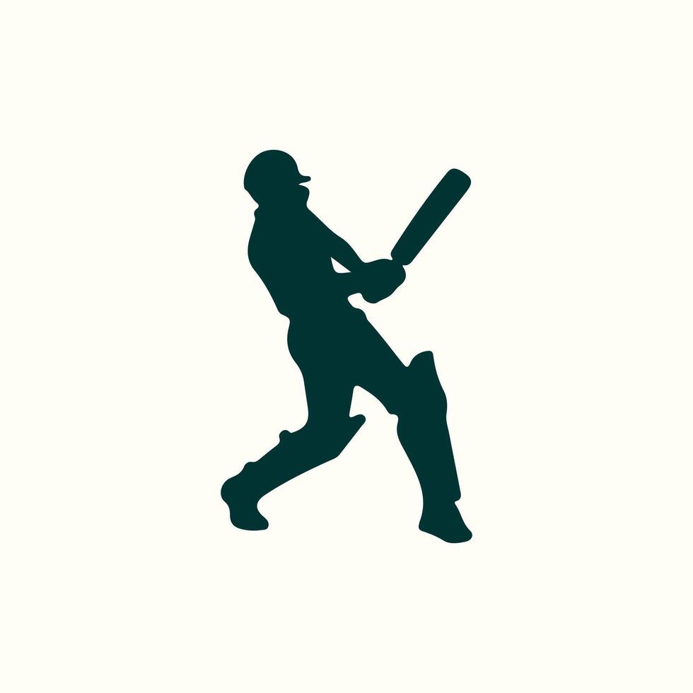 Creative cricket player with bat vector