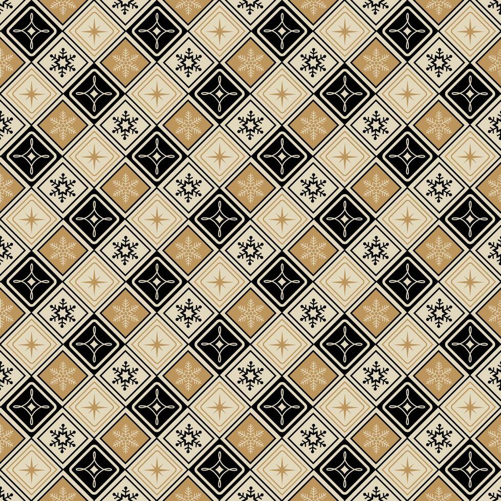Seamless Christmas Snowflakes Pattern vector