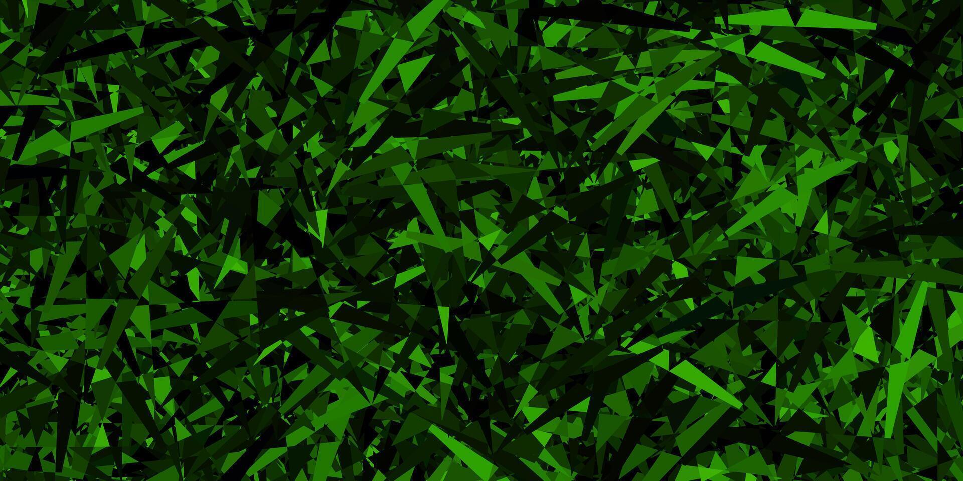 Dark green layout with triangle forms. vector